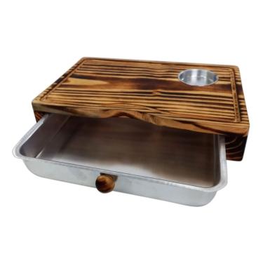 Imagem de Tábua Inteligente De Carne Para Churrasco Madeira C/Gaveta