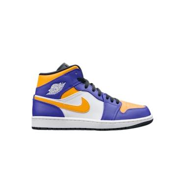 Imagem de T nis masculino Air Jordan 1 Mid, Concord escuro/t xi branco-preto, 41 BR
