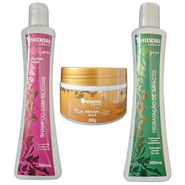Imagem de Kit Shampoo Silicone e Condicionador Impacto + Máscara Midori