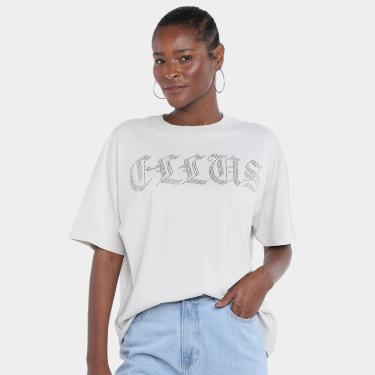 Imagem de Camiseta Ellus Oversized Gothic Hotfix Feminina-Feminino