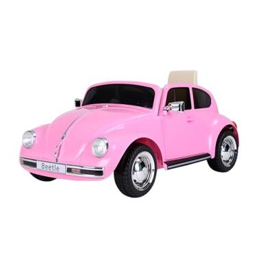 Imagem de Zippy Toys, Carro Elétrico VW Beetle Rose 12V com Controle Remoto