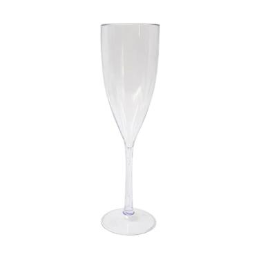 Imagem de Taça Champanhe Espumante Acrílico 180ml Transparente Festas Comemorações Eventos Premium (1)