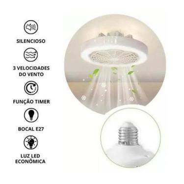Imagem de Controle Conveniente: Lâmpada Led Ventilador Teto Controle - Dk