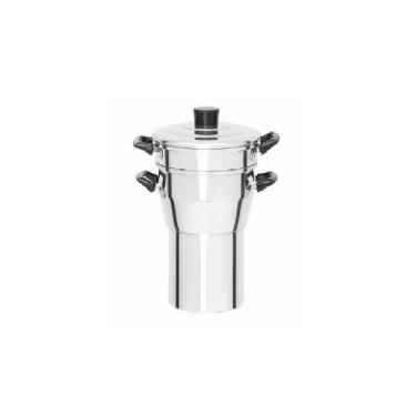 Imagem de Cuscuzeiro de Alumínio 2x1 com Peneira Externa