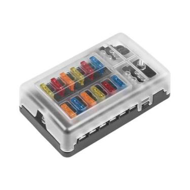 Imagem de Caixa de Fusíveis para Carro e Barco - 12V/32V - À Prova D'Água com In