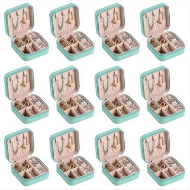 Imagem de kit 30 mini Porta Joias Com Divisória portatil varias cores lembrança 