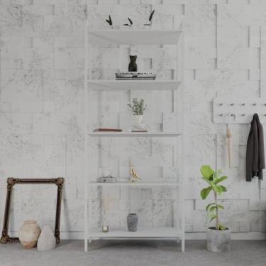 Imagem de Estante para Livros Industrial Aço Multiuso 5 Prateleiras 187cmx80cm A