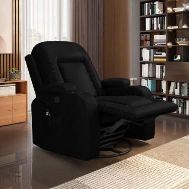 Imagem de Poltrona do Papai Reclinável Giratória e Balanço Sala de Cinema Crihs 