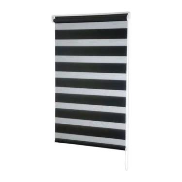 Imagem de Persiana Double Vision Preto - 1,40m x 2,20m - RM Policarbonatos e Ace