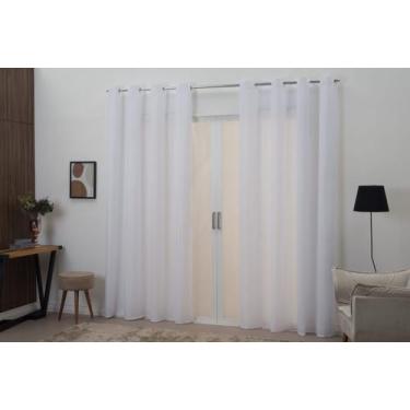 Imagem de Cortina Voil 3 Metros Para Sala E Quarto Liso Transparente - iBibordad