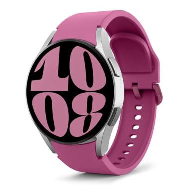 Imagem de MoKo Compatível com Samsung Galaxy Watch 6 5 4 Band 40 mm 44 mm, Galaxy Watch 5 Pro Band 45 mm, Galaxy Watch 6 Classic Band, 4 pulseiras clássicas, pulseira esportiva de silicone de 20 mm mulheres e