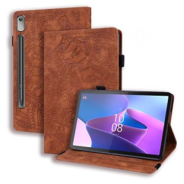 Imagem de TIPOYOROO Capa para Lenovo Tab P11 Pro 2ª geração 28.4 cm 2022 (TB-138FC/TB-132FU) Capa de couro PU com bolso com compartimento para cartão, porta-canetas, capa rígida para tablet Tab P11 Pro 11,2
