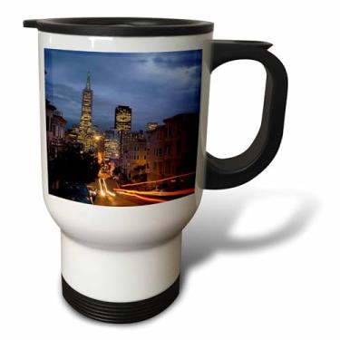 Imagem de 3dRose Caneca de viagem "Transamerica Building, San Francisco California-US05 DGU0058-Darrell Guilin", 400 ml, multicolorida