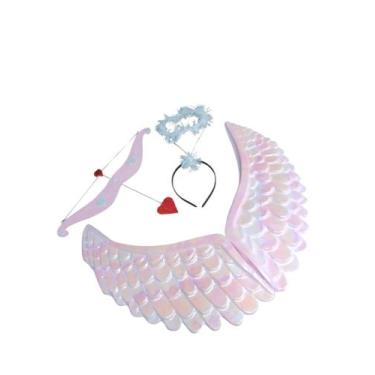Imagem de Kit Asa de Anjo Cupido Fantasia Carnval Bloco Festa - Usina de Arte, R
