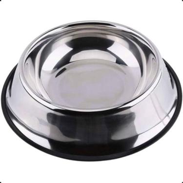 Imagem de Comedouro Tigela Pote Inox Para Cão Gato Pets 300ml 18 Cm P - NeoBlue