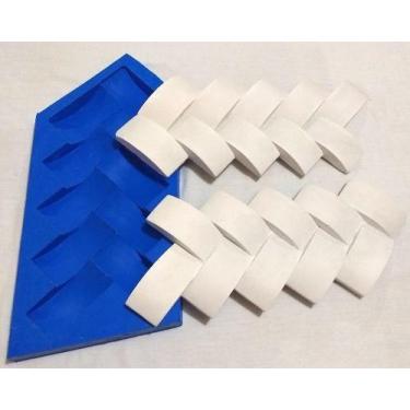 Imagem de Forma Silicone Gesso Parede 3D - Espinha de Peixe - Xmoldes Formas 3D