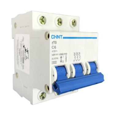 Imagem de Mini Disjuntor  Tripolar 6A  EB 3P C6  Chint, 280