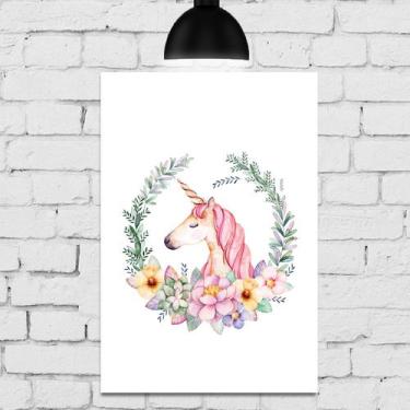Imagem de Placa Decorativa MDF Unicornio - Quartinhos