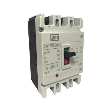 Imagem de Disjuntor caixa moldada dwp 250l 200a tripolar weg - cod. 14256837