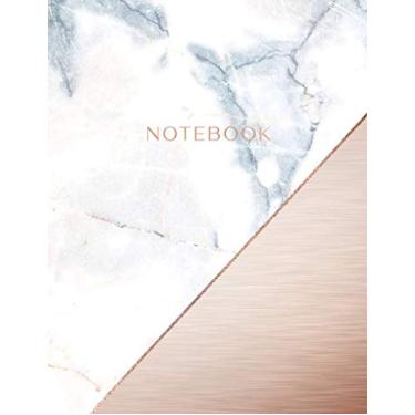Imagem de Notebook: Soft Italian Marble and Faux Rose Gold Overlay - Dotted Bullet Grid Journal (8.5 x 11 inches) - 120 Dot Pages