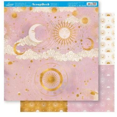 Imagem de Papel Scrapbook Dupla Face Sol e Lua Sd-1197 30,5x30,5cm Litoarte