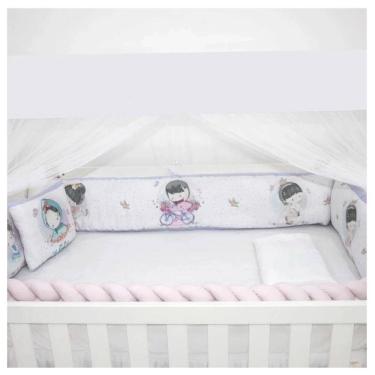 Imagem de Kit para Berço 09  Peças  Americano Baby Amor Menininha Rosa