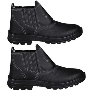 Imagem de KIT Botina de Trabalho Segurança e Conforto - Strano, 37, Preto