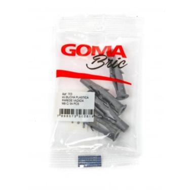 Imagem de Kit Bucha Plástica Parede Vazada M8 Goma com 4 Peças