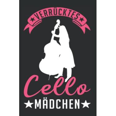 Imagem de Cellist Notizbuch: Verrücktes Cello Mädchen Cellist Cellospieler / 6x9 Zoll / 120 karierte Seiten Seiten