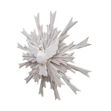 Imagem de Divino Espírito Santo de Parede Em Madeira 60 cm Raios Duplos