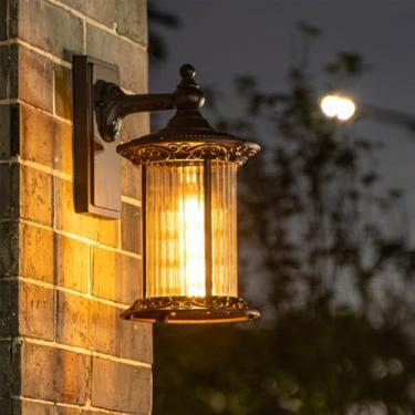 Imagem de Lâmpada de parede ao ar livre contemporânea Simplicidade elétrica Varanda impermeável Corredor Pátio Villa Hotel Gate Lâmpada de parede LED (O H32CM elétrico)