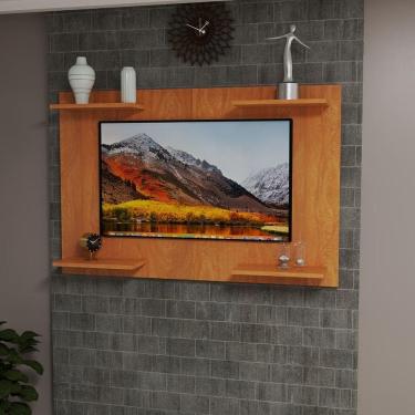 Imagem de Painel Para Tv Até 50 Pol Mdf Alta Qualidade Cor Cerejeira