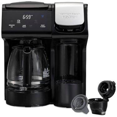 Imagem de Cafeteira com 3 Opções de Retirada, Reservatório Removível e Compatível com Alexa, 110V, Hamilton Beach, Preta