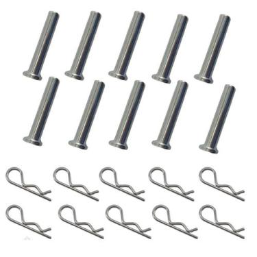 Imagem de Kit com 10 Contra Pinos e 10 Pino Trava P/ Motocultivadores - Buffalo,