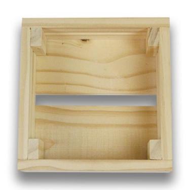 Imagem de Cachepo Suculenta Pinus 16 x 16 x 06 cm - 6001-R - MAD. ART EM MADEIRA