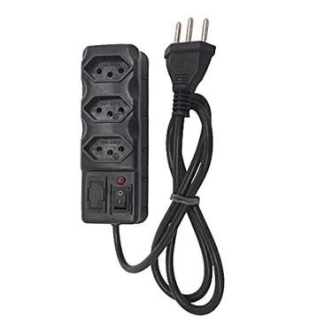 Imagem de Filtro de linha 3 Tomadas Filtro De Linha Extensão 3 Tomada C/Fusível De Proteção com chave on off