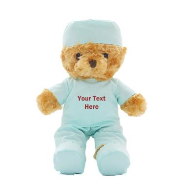 Imagem de Ursinho de pelúcia de pelúcia Doctor Nurse personalizado 28 cm