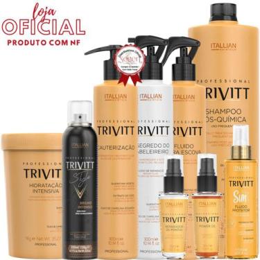 Imagem de Kit Trivitt Tratamento Profissional com 9 Produtos - Itallian Hairtech