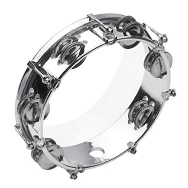 Imagem de Tambourine de 8 Polegadas, Pandeiro de Plástico Portátil Com Dupla, Instrumento de Percussão Musical para Dança, Canto, Festas, karaokê (8 Inch)