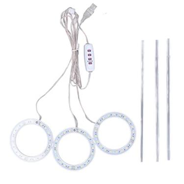 Imagem de Luz redonda para plantas, luzes LED para cultivo de plantas, luzes para cultivo de espectro completo, adequadas para uma ampla gama de necessidades de iluminação (Red Blue Light)