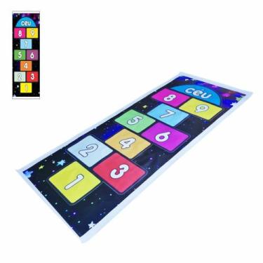 Imagem de Tapete Infantil Amarelinha Brincadeira Kids Pedagogico PRETO - INDÚSTR