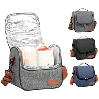 Imagem de Bolsa Térmica Lancheira com Alça de Ombro para Marmita - Trabalho Academia Escola e Passeios Premium - DAVEXX (AZUL)