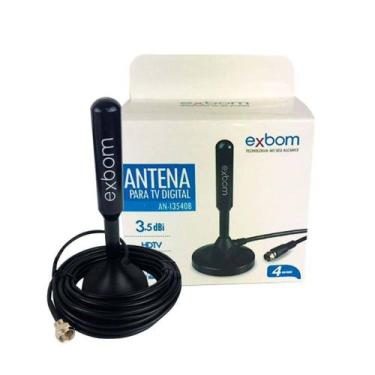 Imagem de Antena Digital Amplificada HDTV UHF VHF Interna e Externa 3.5dBI 4 met