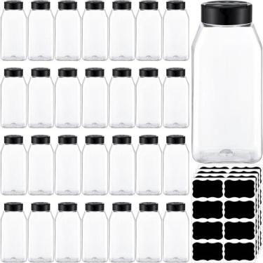 Imagem de Frascos de especiarias de plástico Mifoci, pacote com 28, 475 ml com t