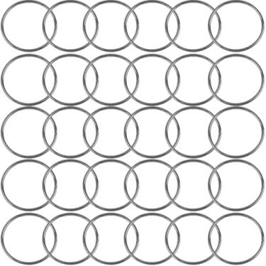 Imagem de BetterJonny 30 argolas de macramê, argolas de metal de 10 cm, anéis de apanhador de sonhos pretos para decoração de casa, artesanato faça você mesmo e artesanato de pendurar na parede