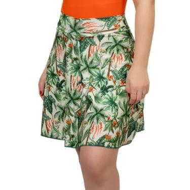 Imagem de Short Saia Estampada Saída De Praia Evangélica Modesta Uv50+ Do P ao G