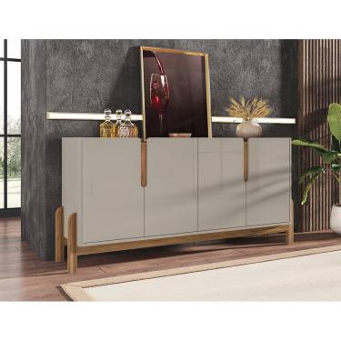 Imagem de Aparador Buffet Sala Lizz 170cm Off White Marrom
