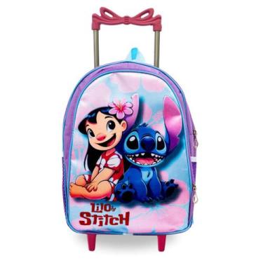 Imagem de Mochila Escolar Rodinha Infantil Feminina Menina Lilo Stitch - Pikuka