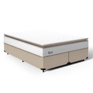 Imagem de Cama Box com Colchão de Molas Ensacadas Pillow Top Neve Queen 158cm