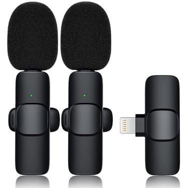 Imagem de Microfone sem fio 2 em 1 para câmera de gravação iPhone iPad